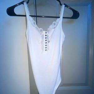 XS Abercrombie & Fitch White Bodysuit